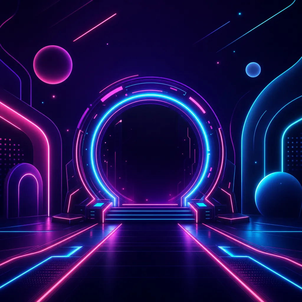 Visual portal resmi CMD398 neon arcade